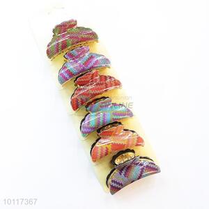 Rainbow Ripple Pattern Women Simple PVC Hair Claws Lady Hair Accessory