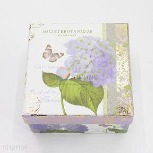 Square Flowers Printed Gift Box in Square Shape