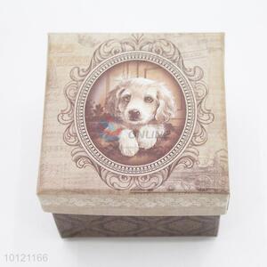 Wholesale Cheap Square Gift Box with Dog Pattern