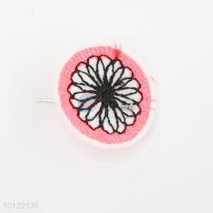 Lovely pink flowers embroidery patch