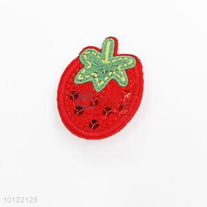 Applique embroidery strawberry patches for hats