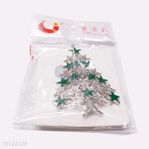 Popular Christmas Tree Shaped Rhinestone Brooch Pin