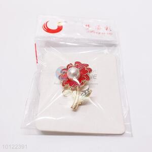 Latest Arrival Alloy Brooch Pin in Flower Shape