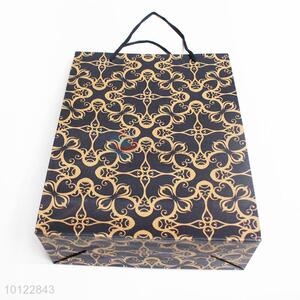 Fashion golden flower pattern paper gift bag