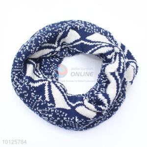 High Quality Blue Geometry Pattern Circle Scarf