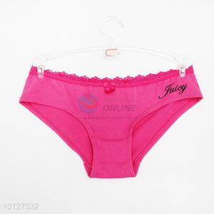 Rose red women underwear cotton lingerie briefs