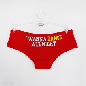 Simple pattern red color modal briefs women T panties women's briefs