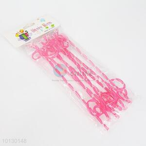 Wholesale Nice Rose Red Customizable Shape Straw