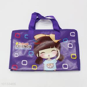 Fashion girls nonwoven grocery tote bags