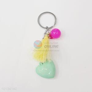 Unique Design Light Blue Heart Shaped Plastic Key Chain