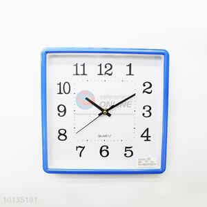 Cheap Price Square Blue Plastic Wall Clock