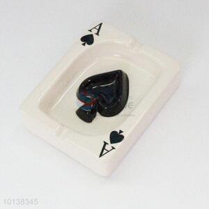 Cheap Price Poker Pattern Ceramic Cigar Ashtray