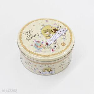 Cute Round Tin Box Sugar Box Cookie Box For Wholesale