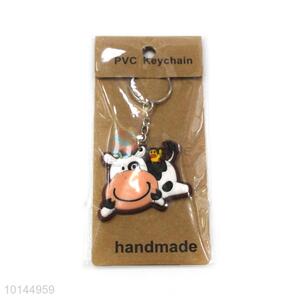 Cute Cartoon Cow Shape PVC Key Chain