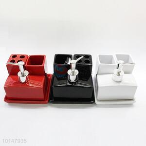 4 Pcs/ Set Three Colors Suqre Shaped Fashion Ceramic Bathroom Wedding Gifts Dental Set