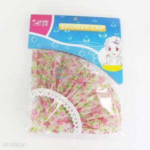 Hot sale flower pattern shower cap