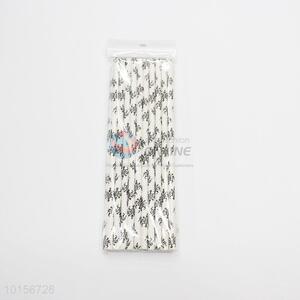 Creative design flower printed paper drinking straws