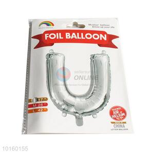 New Arrival Letter U Foil Balloons Aluminum Balloon for Wedding Decoration