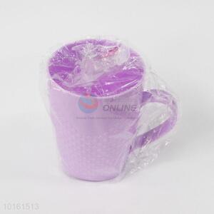 Hot Selling Purple Plastic Teacup with Handle