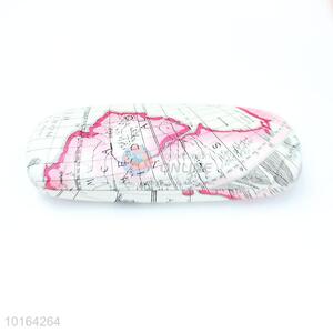 Map printed eyewear case optical glasses spectacle case