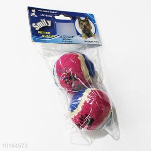 Colorful Nylon Pet Cat Toy Ball