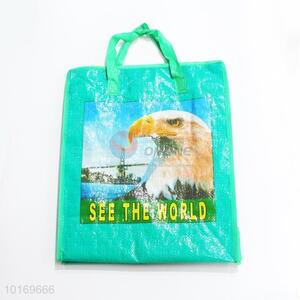 New Arrival Eagle Printed Green Reusable PP Shopping Tote Bag