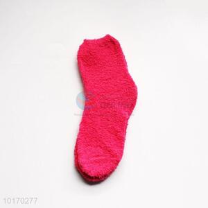 Most Fashionable Design Red Polyester Socks for Keeping Warm