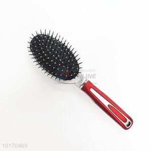 Beautiful Silver Head Massage Beauty Plastic Comb with Red Handle for Women