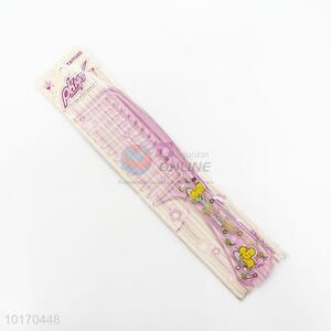 Fashionable Light Purple Portable Plastic Hair Comb for Women