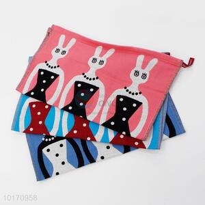 Wholesale Cheap Rabbits Printed Hand Towel 100% Cotton Kitchen Towel