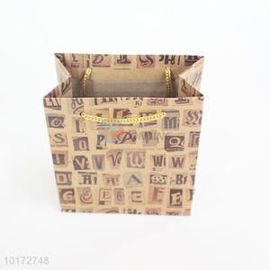 Popular reusable brown kraft paper shopping paper bag