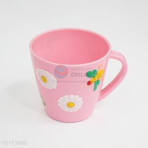 Pretty Cute Reusable Cup with Handle Plastic Tea Cups