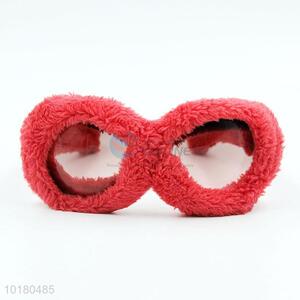 Popular red short plush sunglasses