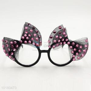 Wholesale cute design bowknot eye glasses/party glasses