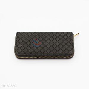 Factory Supply Black Purse&Wallet for Ladies with Zipper