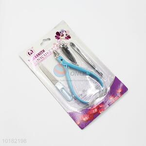 High Quality Manicure Set with Nail Clipper/ Scissor/ Nail File/ Eyebrow Tweezers