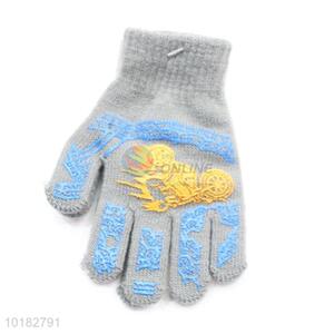 Wholesale grey weaving acrylic gloves