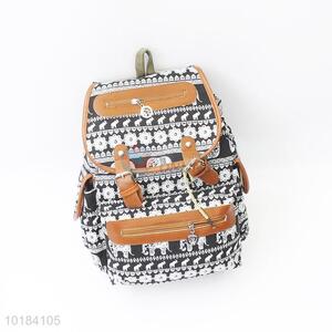 Vintage elephant printed women's backpacks