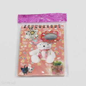 Lovely Bear Pattern Portable Notebook with Mirror Office Supply