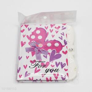 New Sweet Heart Pattern Password Paper Notebook