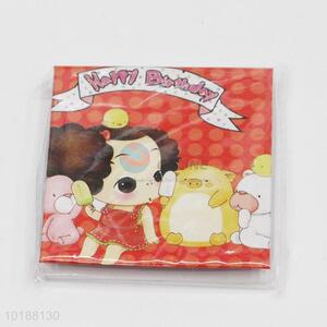 Office Supply Cartoon Girl Mini Portable Notebook