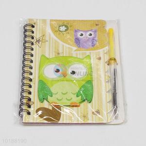 Animal Design Owl Paper Notebook with Pen