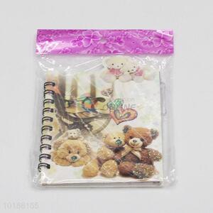 High Quality Lovely Bear Pattern Notebook with Pen