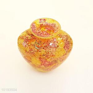 Popular golden crafts glass vase for home decor