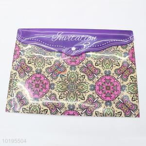 New Design Flower Pattern Documents File Bag /File Folder / Stationery Filing Production