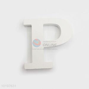 Latest Design Letter P Shaped Wooden Craft for Decoration