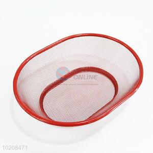 Eco-friendly Red Stainless Steel Fruit Basket