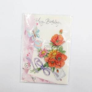 Cheap popular flowers  birthday greeting card