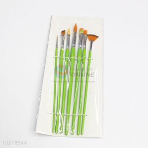 Green Color Eco-friendly Wooden Painting Brush Set