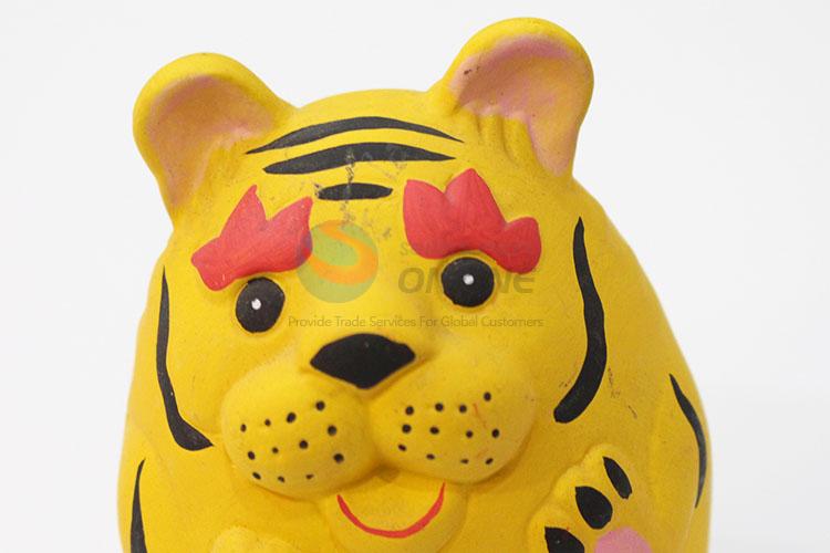 Cute cheap yellow tiger shape money box